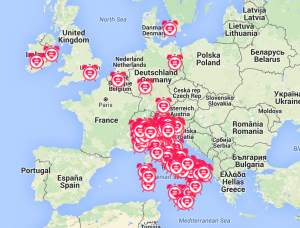 #svegliatitalia - La mappa interattiva con le piazze d'Europa a supporto delle Unioni civili in Italia.