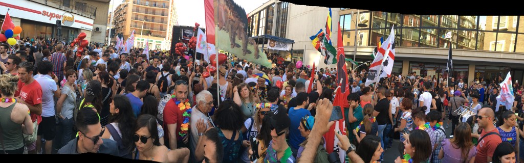 Sardegna Pride 2016, la folla dei partecipanti.