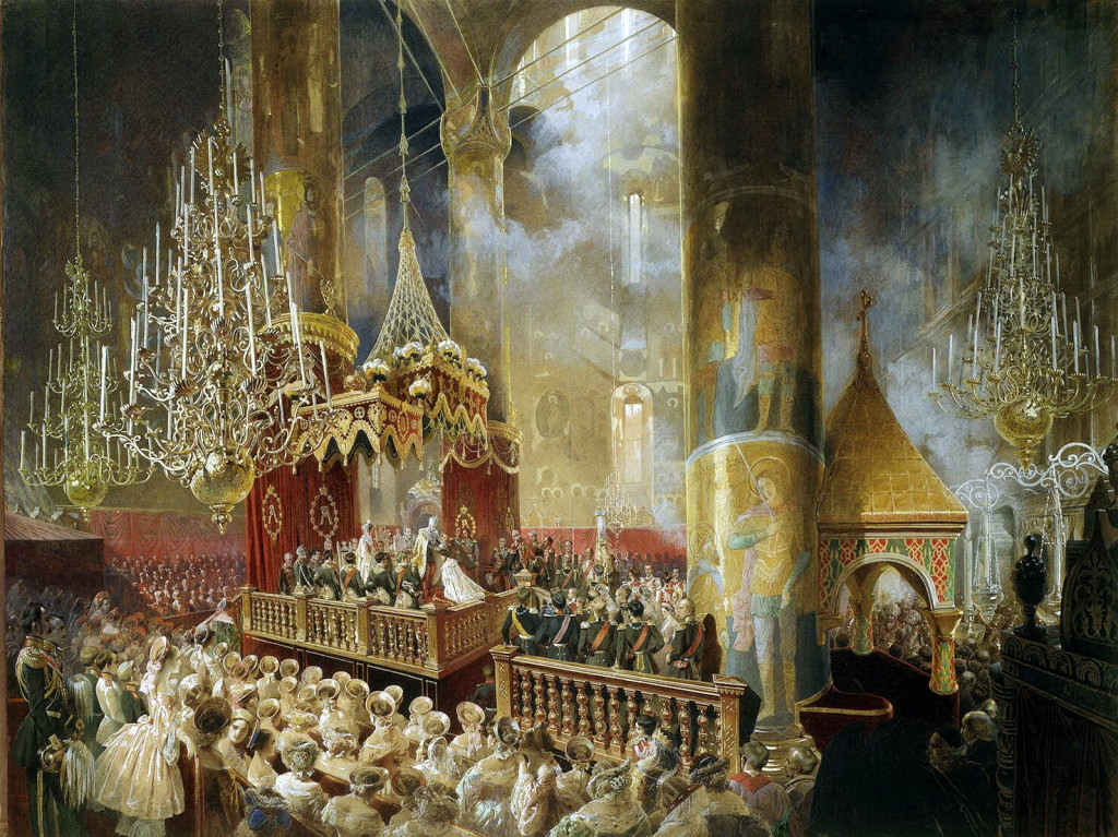 L'incoronazione di Alessandro II e Maria Alexandrovna, Mihály Zichy, 1856